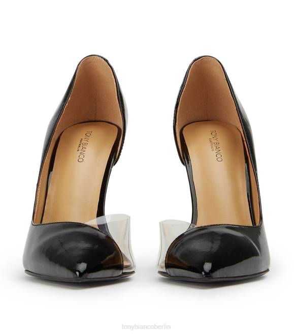 Stöckelschuhe| de Tony Bianco Frauen Ich liebe Absätze schwarzes Lackleder/klares Vinylit 4624202